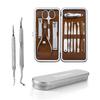 FAMILIFE L07 100% Stainless Steel Ingrown Toenail File and Lifter Double Sided Manicure Pedicure Kit Professional Nail Clippers Set Women 12 Pieces view 1