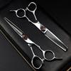 Hair Cutting Scissors, Japan 440c steel red Skull 6 inch hair scissors hair cutting barber haircut thinning shears Hairdresser scissors BY ZZYY (Color : Set with bag) view 1
