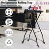 BYOOTIQUE Salon Folding Rolling Tray Station Service Trolley Salon Cart Storage Cart for Barber Shop Medical Tray for Easy Storage view 2