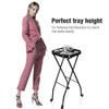 BYOOTIQUE Salon Folding Rolling Tray Station Service Trolley Salon Cart Storage Cart for Barber Shop Medical Tray for Easy Storage view 3