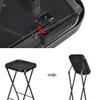 BYOOTIQUE Salon Folding Rolling Tray Station Service Trolley Salon Cart Storage Cart for Barber Shop Medical Tray for Easy Storage view 4