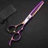 Hair Cutting Scissors, Upscale professional Japan 440c 6 inch Purple Plum cut hair scissors cutting barber makas thinning shears hairdressing scissors BY ZZYY (Color : Cutting) view 2