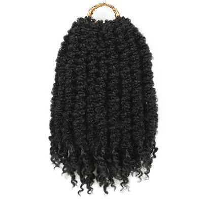 12Inch Synthetic Fluffy Crochet Hair Locs Ombre Braiding Hair Extensions 10Strands/P Fashion For Women #1B 12inches 12Pcs/Lot