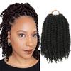 12Inch Synthetic Fluffy Crochet Hair Locs Ombre Braiding Hair Extensions 10Strands/P Fashion For Women #1B 12inches 12Pcs/Lot view 2