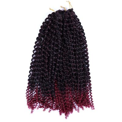 18" 22 Strands Water Wave Crochet Braids Hair Synthetic Mix Blonde Ombre Braiding Hair Extensions T1BBurgundy 18inches 1Pcs/Lot