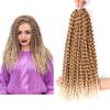 18" 22 Strands Water Wave Crochet Braids Hair Synthetic Mix Blonde Ombre Braiding Hair Extensions T1BBurgundy 18inches 1Pcs/Lot view 2