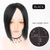 10x12cm Large Rose Base Human Hair Topper One Piece Clip in Straight Crown Hairpiece (30cm Black) view 2