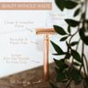 Eco Friendly Safety Razor For Women & Blades | Zero Waste Gift Ideas | Sustainable Shaver for Ladies | Rose Gold Straight Metal Razor | Stainless Steel Double Edge Razors | Reusable Safety Razor Women view 2