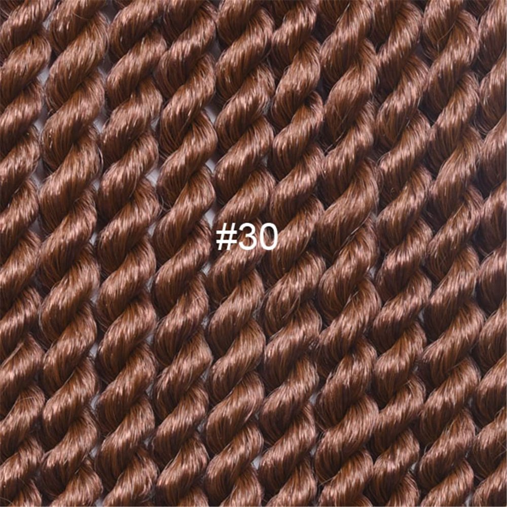 12" 18"12Roots/Pack Senegalese Big Crotchet Hair Extensions Synthetic Ombre Braiding Hair Crochet Braids 18 Colors #30 12inches 8Pcs/Lot
