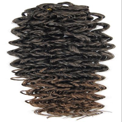 18Inches Synthetic Deep Wave Crochet Hair Bohemian Crochet Braids Ombre Color Deep Wave Braiding Hair Extensions T1B30 18inches 7Pcs/Lot