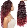 18Inches Synthetic Deep Wave Crochet Hair Bohemian Crochet Braids Ombre Color Deep Wave Braiding Hair Extensions T1B30 18inches 7Pcs/Lot view 2