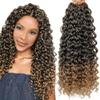18Inches Synthetic Deep Wave Crochet Hair Bohemian Crochet Braids Ombre Color Deep Wave Braiding Hair Extensions T1B30 18inches 7Pcs/Lot view 3