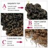 18Inches Synthetic Deep Wave Crochet Hair Bohemian Crochet Braids Ombre Color Deep Wave Braiding Hair Extensions T1B30 18inches 7Pcs/Lot view 4