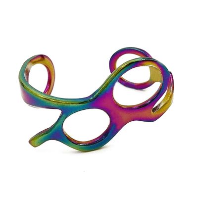 OdontoMed2011 Professional Personalized Barber Hairdressers Hair Scissors Bracelet Multi Titanium Rainbow Color Hairstylist Bangle Jewelry Beauty Bracelets for Men Women Stainless Steel ODM