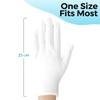 White Cotton Gloves for Eczema & Dry Hands- Washable Spa,Art Work,Photography, Jewellery and Cosmetic Inspection Gloves, Stretchable, Highly Breathable Perfect Fit for All (36 PCs) view 4