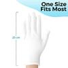 12 PCs White Cotton Gloves for Eczema & Dry Hands- Washable Spa,Art Work,Photography, Jewellery and Cosmetic Inspection Gloves, Stretchable, Highly Breathable Perfect Fit for All view 3