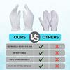 12 PCs White Cotton Gloves for Eczema & Dry Hands- Washable Spa,Art Work,Photography, Jewellery and Cosmetic Inspection Gloves, Stretchable, Highly Breathable Perfect Fit for All view 4