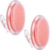2-Pack Exfoliating Body Scrubber by Dylonic - Ingrown Hair & Razor Bump Solution - Silicone Back Scrubber - 4x3 Inch - Pre-Shave Body Exfoliator - Unisex Shower Essential - Orange view 1