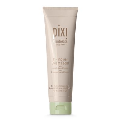 Pixi In-Shower Steam Facial | Gel-to Oil Cleanser for Radiant Skin | Deeply Nourishes, Softens & Tones | Self-heating for Use in Shower or Bath | 4.6 fl oz/ 135 ml