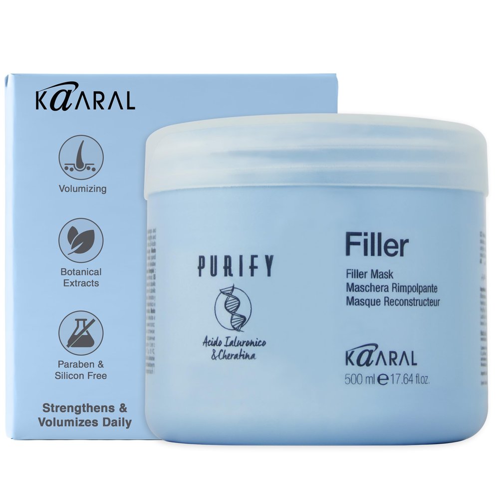 Kaaral Purify Filler Hair Mask - Deep Conditioning and Moisturizing Treatment for Dry, Damaged or Color Treated Hair - Hydrating and Nourishing Formula for All Hair Types - 500ml