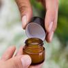 Healthcom 20 Packs 5g/5ml Empty Amber Glass Cream Jar Pot Bottle Cosmetic Cream Lotion Bottle Vials with Black Lids Refillable Glass Jar Makeup Sample Container for Lotion Creams Salve Lip Balms view 4