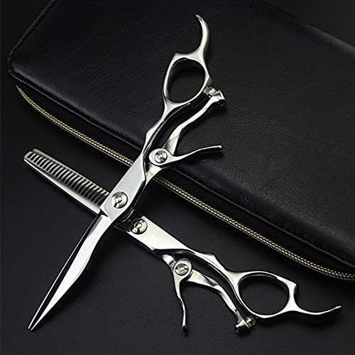 Hair Cutting Scissors, Professional japan 440c 6 inch hair scissors cutting barber haircut salon thinning shears hairdressing scissors BY ZZYY (Color : Set)