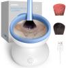 Alyfini Makeup Brush Cleaner Machine - Electric Make up Brushes Cleaner Cleanser Professional Tool for Kabuki Foundation Liquid Powder Face Makeup Self Tanner Brush,Gifts for Women Stocking Stuffers view 1