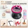 Alyfini Electric Makeup Brush Cleaner Machine, Powerful Friction Removes Residue on Make up Brushes Set/Sponge/Powder Puffs, Efficient Cleaning, Portable Spinning Washer, Save Cleanser & Shampoo view 4