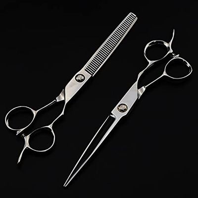 Hair Cutting Scissors, Professional japan 440c 9cr13 steel 6 ' bearing hair scissors cutting barber tools haircut thinning shears hairdresser scissors BY ZZYY (Color : 6 inch set)