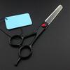 Hair Cutting Scissors, Professional japan 440c 6 inch black cut hair scissors cutting barber haircut thinning shears hairdressing scissors BY ZZYY (Color : Thinning) view 1