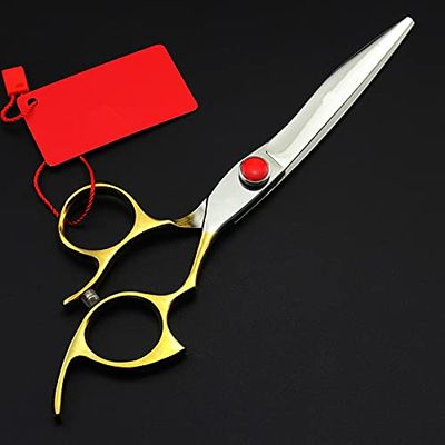 Hair Cutting Scissors, Professional japan 440c 6. 5 inch gold cut hair scissors cutting barber haircut salon scissor shears hairdressing scissors BY ZZYY (Color : Cutting)