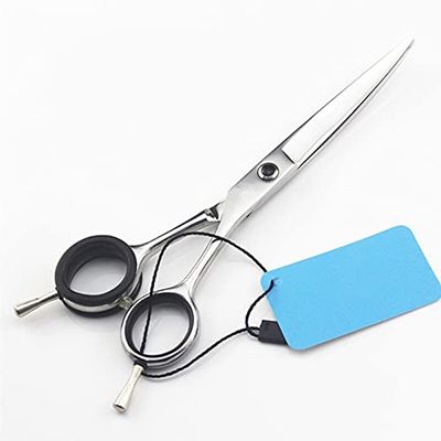 Hair Cutting Scissors, Professional japan 440c 6 inch Two- tailed curved hair scissors cutting barber haircut scissor shears hairdressing scissors BY ZZYY (Color : Cutting)
