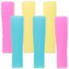 6Pcs Tip set manicure Pack Silica gel Tweezers Protective Covers Tweezer Covers pointed hat headgear Silicone Case eyelash tweezers manicure caps set view 1