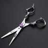 6 inch professional hairdressing scissors exquisite purple gemstone hairdresser special tools silver high hardness 400c stainless steel hairdressing scissors view 2