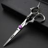 6 inch professional hairdressing scissors exquisite purple gemstone hairdresser special tools silver high hardness 400c stainless steel hairdressing scissors view 3