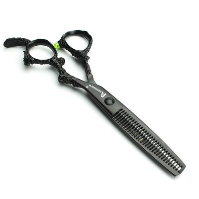 6 inch professional hairdressing sparse scissors carved dragon pattern salon hairdresser thinning tool high hardness stainless steel hairdressing