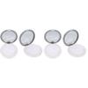 SOLUSTRE 4pcs Portable Cosmetic Case Loose Box with Puff Mirror Compact Design for Home Travel Use Lightweight Makeup Container view 1