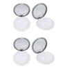 SOLUSTRE 4pcs Portable Cosmetic Case Loose Box with Puff Mirror Compact Design for Home Travel Use Lightweight Makeup Container view 2