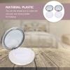 SOLUSTRE 4pcs Portable Cosmetic Case Loose Box with Puff Mirror Compact Design for Home Travel Use Lightweight Makeup Container view 3