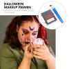 SOLUSTRE 2sets Clown Makeup Pigment Face Oil for Halloween Includes Brush Pens Quick-dry for Skin for Cosplay and Party Fun view 3