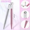 10 Pieces Microblading Pens Manual Eyebrow Microblade Pens Aluminum Hand Tools Light Manual Holder for Makeup Supplies Salons,2 Colors(Silver, Pink) view 2