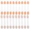 50pcs Two-color Eyeshadow Brush Cosmetic Blending Sponge Makeup Eye Makeup Accessories for Girls Eye Patch Double Head Latex Head Woman White view 1
