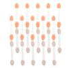 50pcs Two-color Eyeshadow Brush Cosmetic Blending Sponge Makeup Eye Makeup Accessories for Girls Eye Patch Double Head Latex Head Woman White view 3