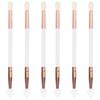 SOLUSTRE 6pcs Dual-headed Eyeshadow Brush Compact Handheld Applicator for Makeup Artists and Beginners Soft and Comfortable Tips for Effortless Blending Eyeshadow Makeup Accessory view 1