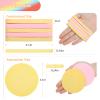 120 Pcs Facial Sponge Compressed, Luxiv Face Cleansing Sponge Estheticians Compressed Makeup Facial Sponge Round Wash Face Sponges for Women Compress Exfoliating Removal Sponge (Pink+Yellow) view 2