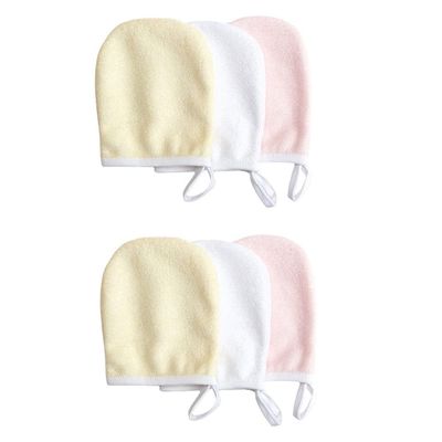 Uonlytech 6pcs Reusable Microfiber Makeup Removal Pads Practical Facial Cleansing Gloves Gentle Skin Cleaning Easy to Carry for Daily Use and Pore Cleansing