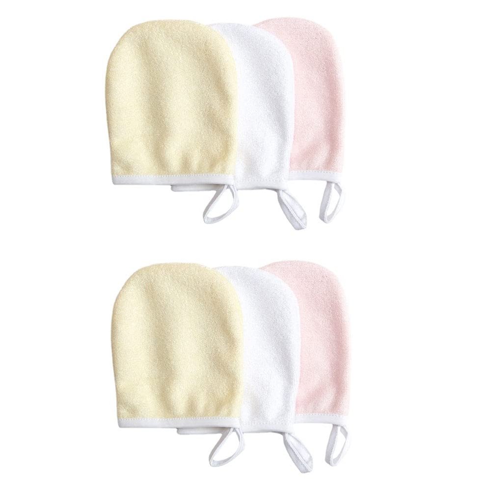 Uonlytech 6pcs Reusable Microfiber Makeup Removal Pads Practical Facial Cleansing Gloves Gentle Skin Cleaning Easy to Carry for Daily Use and Pore Cleansing
