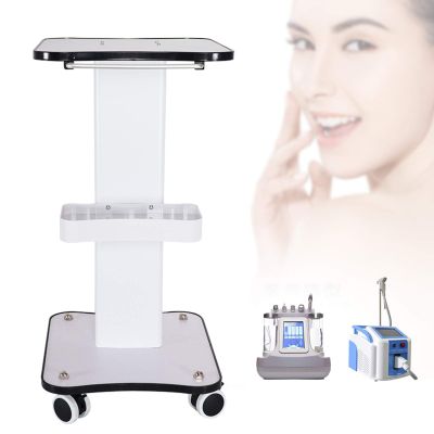 Beauty Salon Trolley Stand Rolling Cart with Wheels and Large Storage Fence, Multil-Function Salon Spa Service Instrument Hairdressing Storage Tray Beauty Rolling Trolley Cart Max Load 88lbs