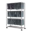 3-Layer Stainless Steel Towel Rack, Commercial Floor-Standing Towel Drying Rack Rolling Trolley, Car wash Beauty Salon Barber and Hair Salon Dedicated Floor Drying Rack Multi-bar Rack view 1