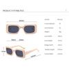 Fashion Candy Color Sunglasses Men and Women Simple Square Frame Sunglasses Sunscreen Travel Glasses (Rice Yellow) view 2